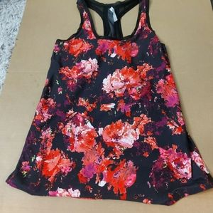 Fabletics Racerback Netted Floral Tank